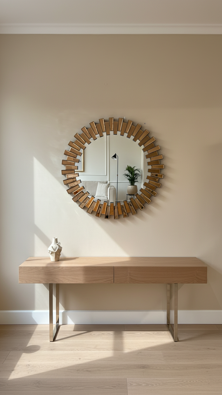 Огледало „Златно Сияние“ – Ø95 см