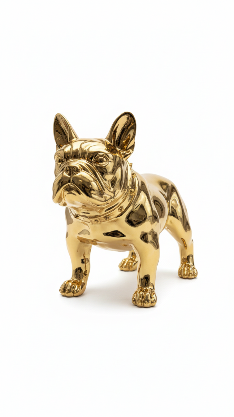 Декоративна фигура „Булдог“ – златист