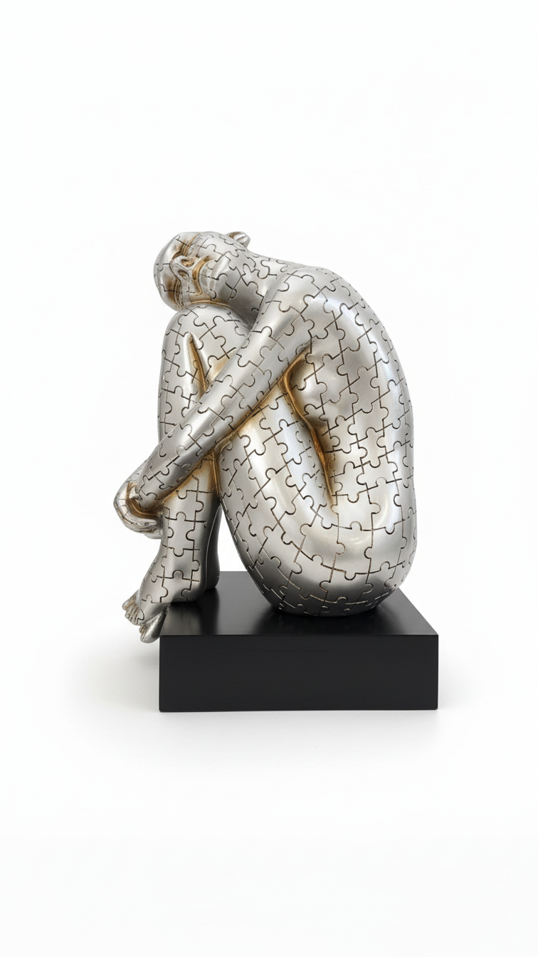 Фигура „Puzzle Serenity“ – Сребро