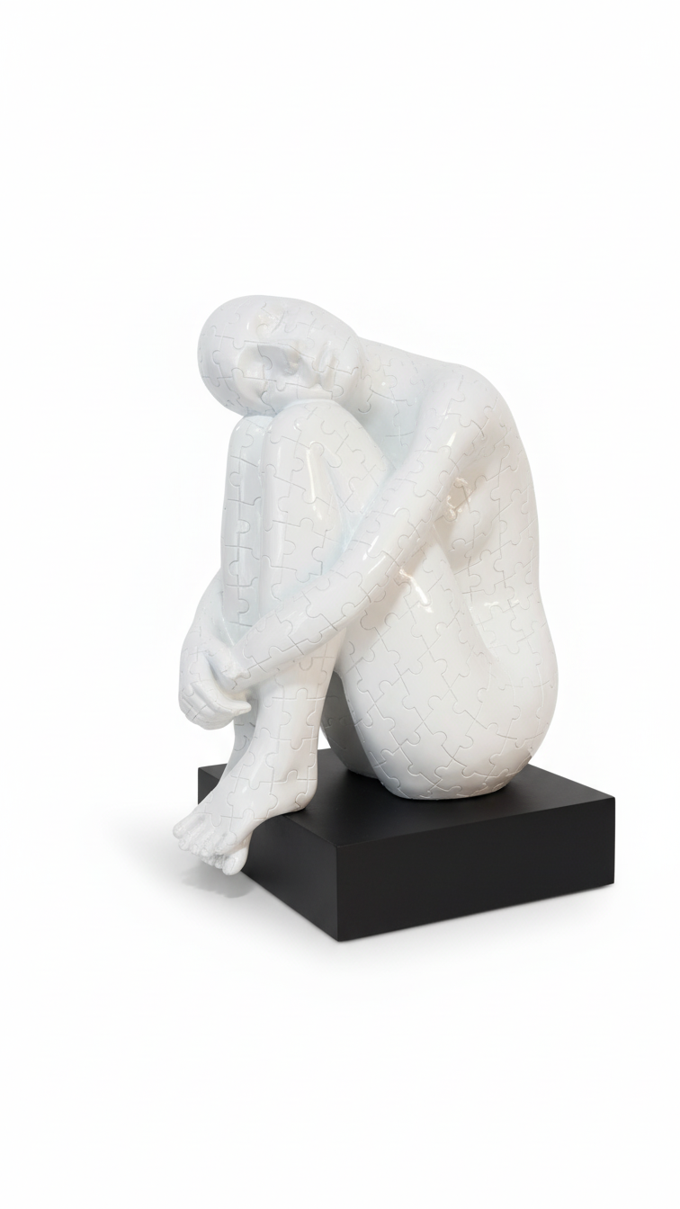 Фигура „Puzzle Serenity“ – Бяла